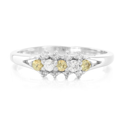 Anello in argento con Granato Cangiante Tanzania e Zaffiro