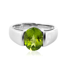 Anello in platino con Peridoto