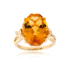 Anello in oro con Citrino (Smithsonian)