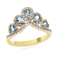 Anello in argento con Acquamarina Ofiki