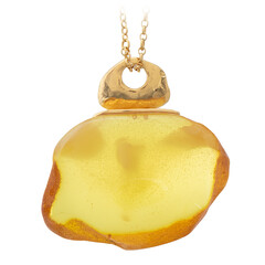 Collana in argento con Ambra Baltica