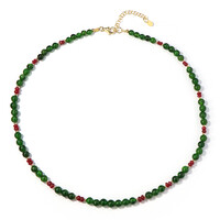 Collana in argento con Diopside Russo