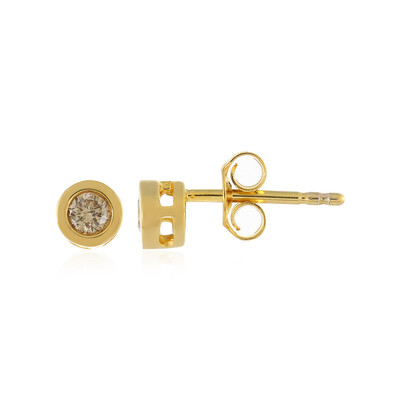 Orecchini in argento con Diamante Cioccolato I2