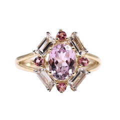 Anello in oro con Kunzite