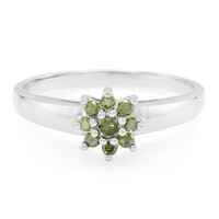 Anello placcato in platino con Diamante Fancy