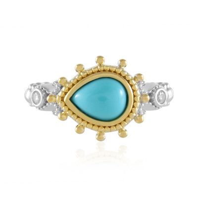 Anello in argento con Turchese Sleeping Beauty (Dallas Prince Designs)