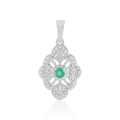 Ciondolo in argento con Smeraldo Russo