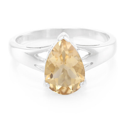 Anello in argento con Quarzo Champagne