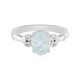 Anello in argento con Acquamarina Brasiliana