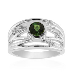 Anello in argento con Tormalina Verde Brasiliana (Pallanova)