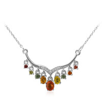 Collana in argento con Zaffiro Fancy