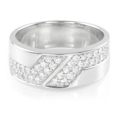 Anello in argento con Zaffiro Bianco