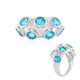 Anello in argento con Topazio Paraiba