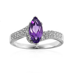 Anello in argento con Ametista Zambiana