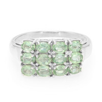 Anello in argento con Cianite Menta