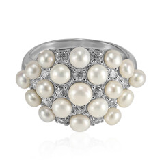 Anello in argento con Perla di Acqua Dolce (TPC)