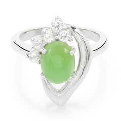 Anello in argento con Crisoprasio Imperiale