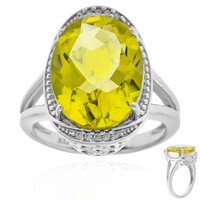 Anello in argento con Quarzo Ouro Verde