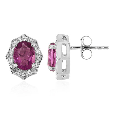 Orecchini in argento con Fluorite Rosa del Messico