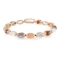 Bracciale in argento con Pietra di Luna Cioccolato (KM by Juwelo)