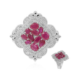 Anello in argento con Rubino Mozambico (Dallas Prince Designs)