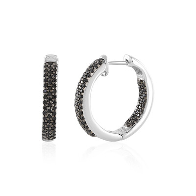 Orecchini in argento con Spinello Nero