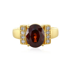 Anello in argento con Zircone Cognac