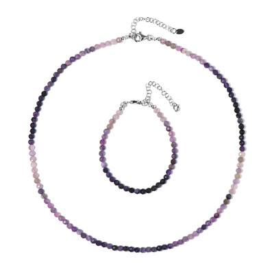 Parure in argento con Fluorite