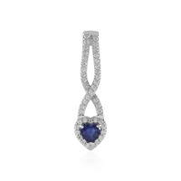 Ciondolo in argento con Zaffiro Blu del Madagascar