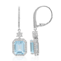 Orecchini in argento con Topazio Blu Cielo