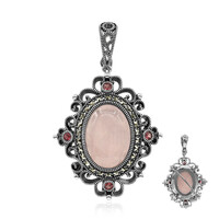 Spilla in argento con Quarzo Rosa (Annette classic)
