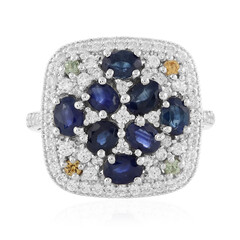 Anello in argento con Zaffiro Blu