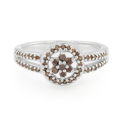 Anello placcato in platino con Diamante Fancy