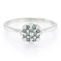 Anello placcato in platino con Diamante Fancy