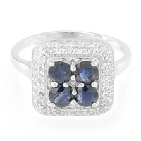 Anello in argento con Zaffiro Blu