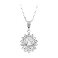 Collana in argento con Topazio Bianco
