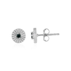 Orecchini in argento con Diamante Blu I3