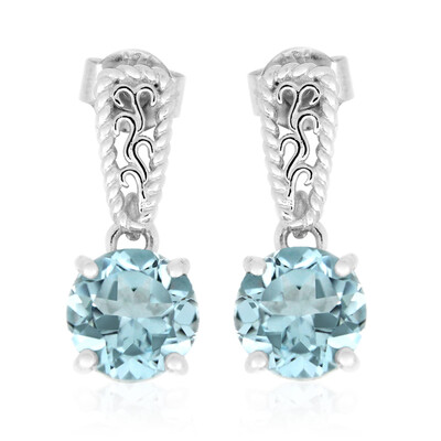 Orecchini in argento con Topazio Blu Cielo