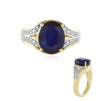 Anello in argento con Zaffiro Blu del Madagascar