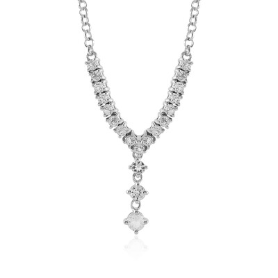 Collana in argento con Topazio Bianco