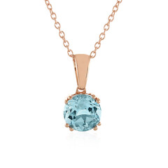Collana in argento con Topazio Blu Cielo