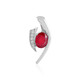 Ciondolo in argento con Rubino Bemainty (MONOSONO COLLECTION)