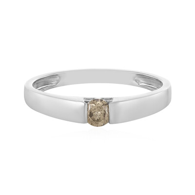 Anello in platino con Diamante Cioccolato I2