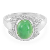 Anello in argento con Crisoprasio Imperiale