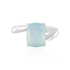 Anello in argento con Calcedonio Blu