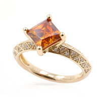 Anello in oro con Sfalerite (de Melo)