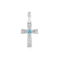 Ciondolo in argento con Topazio Blu Svizzero