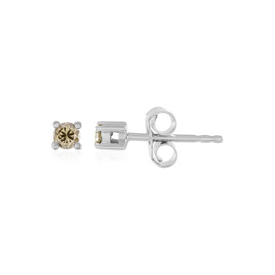 Orecchini in argento con Diamante Champagne I3