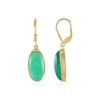 Orecchini in argento con Calcedonio Verde