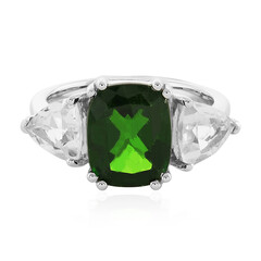 Anello in argento con Diopside Russo
